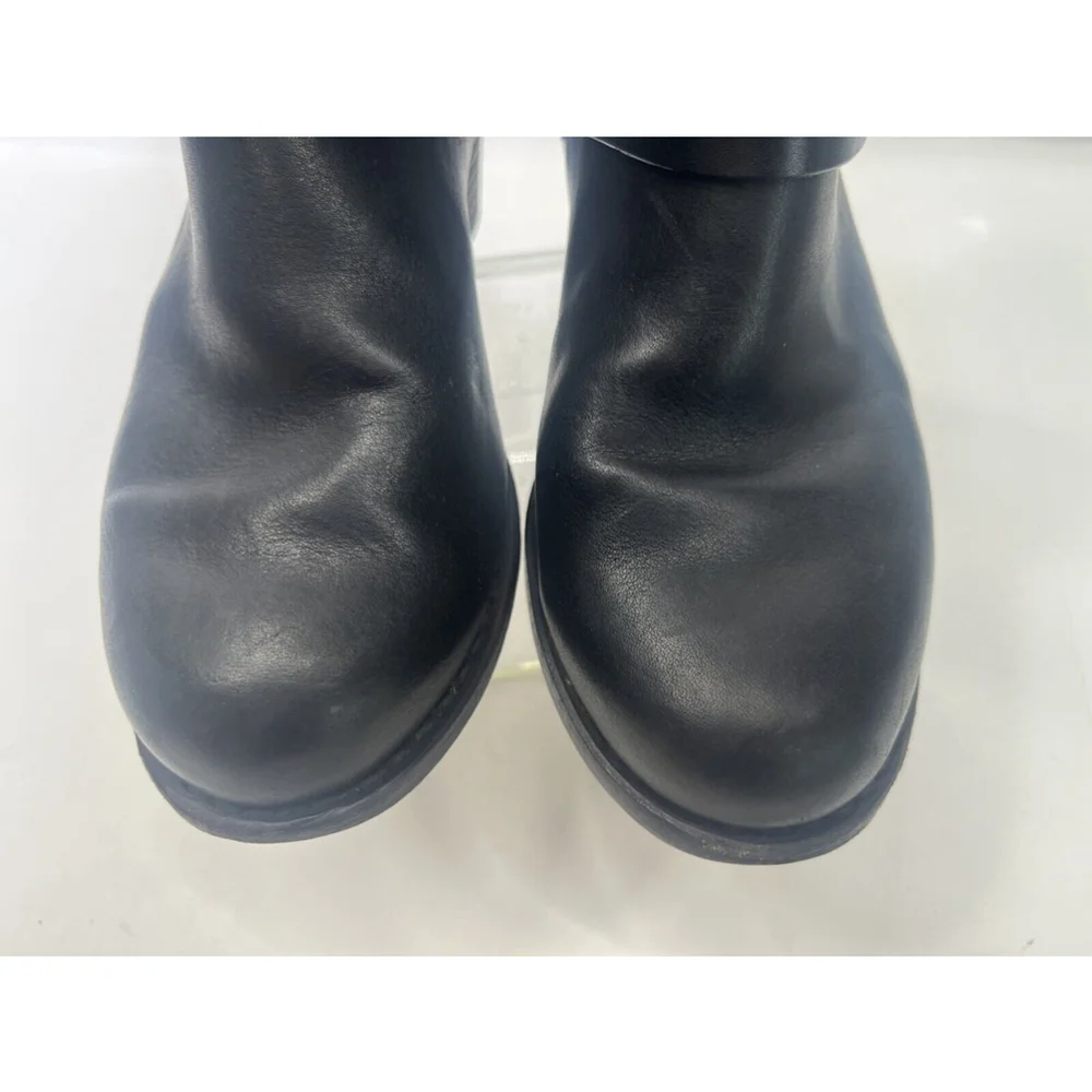 Rag & Bone Womens Buckled Zipped Block Heels Ankle Boots Black Size 36‎ EU 6 US
